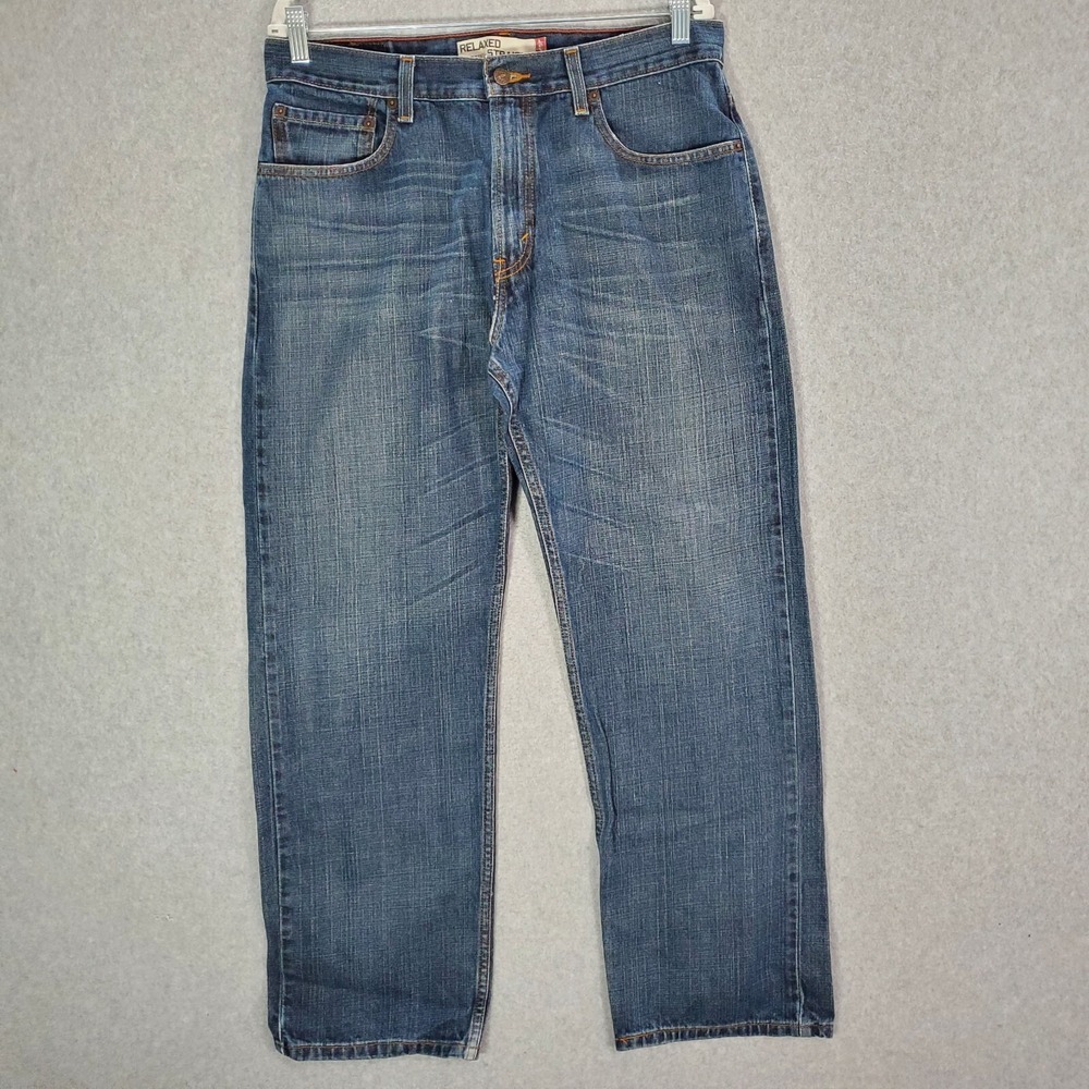 Levi's 559 Men Jeans 34x32 Blue Denim Relaxed Straight Mid Rise Pockets Casual